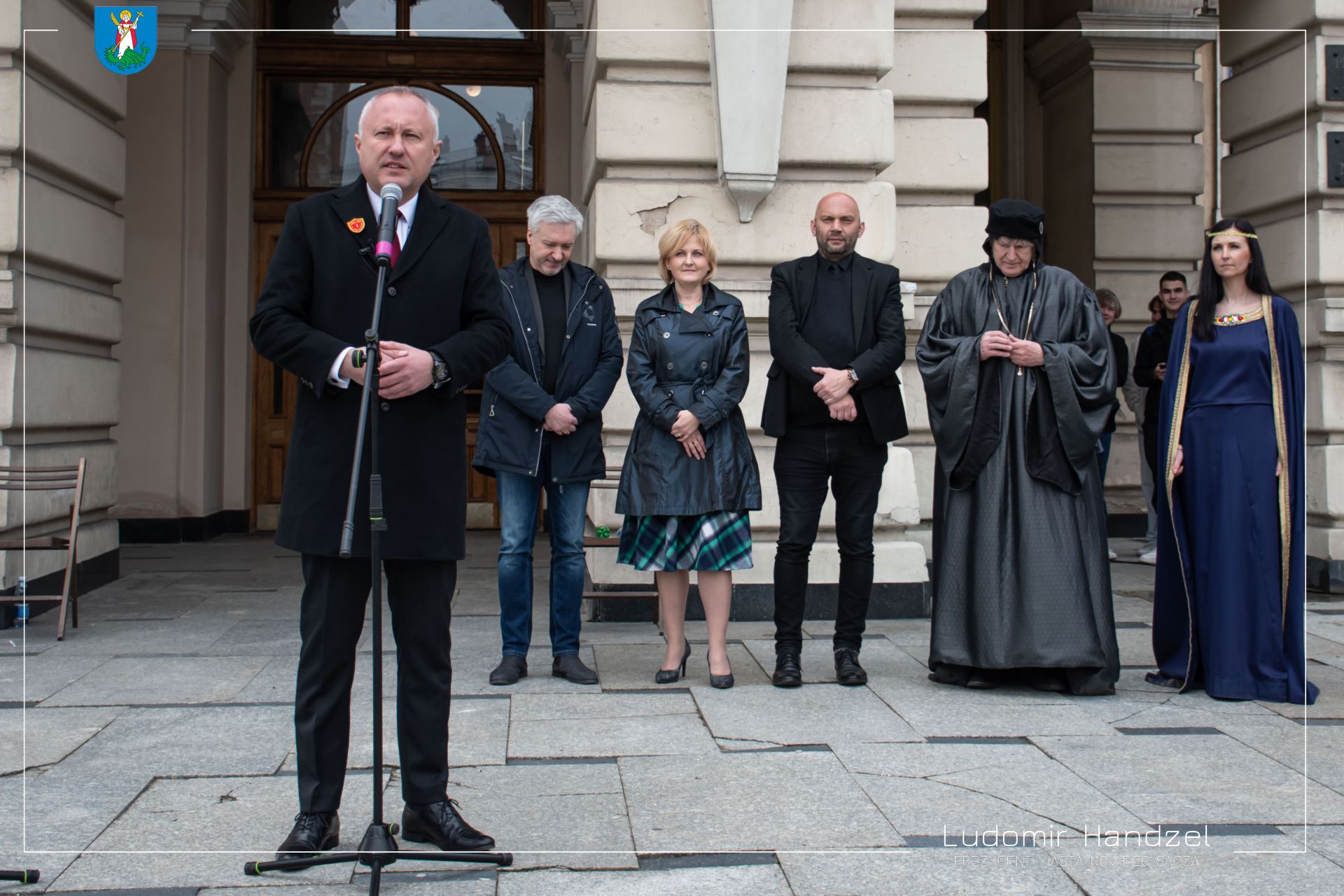Prezydent Ludimir Handzel przemawia