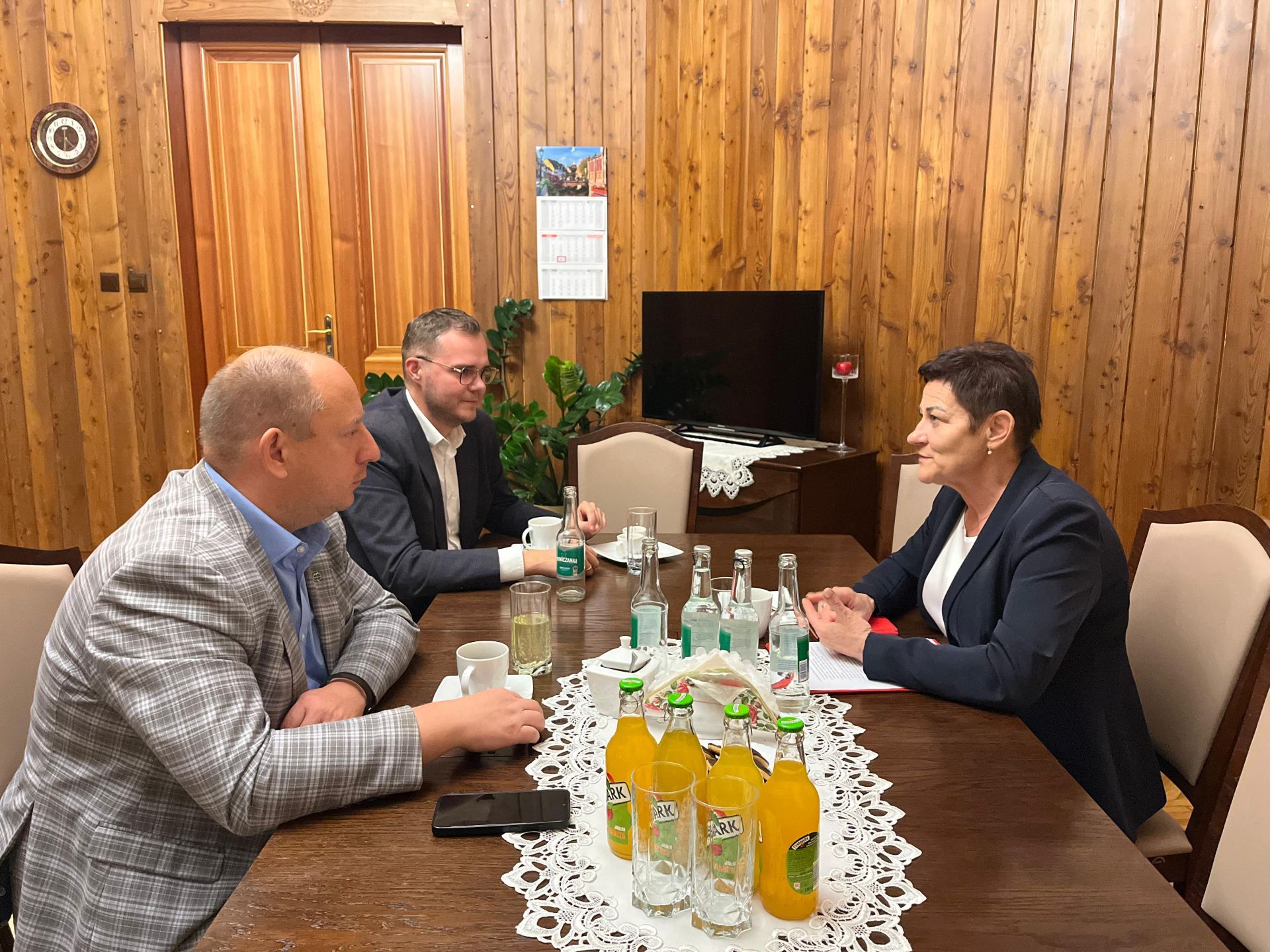 Spotkanie wojewody małopolskiego Krzysztofa Jana Klęczara z Bożeną Borkowską, zastępcą prezydenta miasta